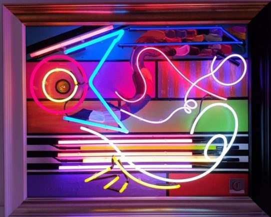 Mondrianeon Composition I by Courty Neon Art