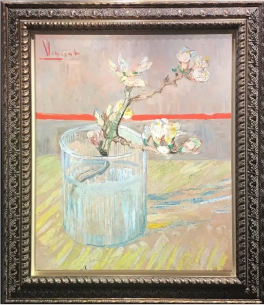 Sprig of Flowering Almond in a Glass by Vincent Van Gogh - Peter Osborne
