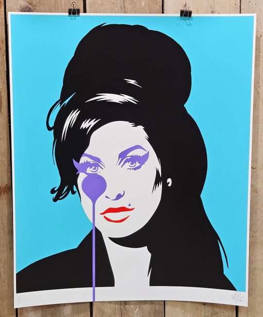 Amy Winehouse Teal by Pure Evil